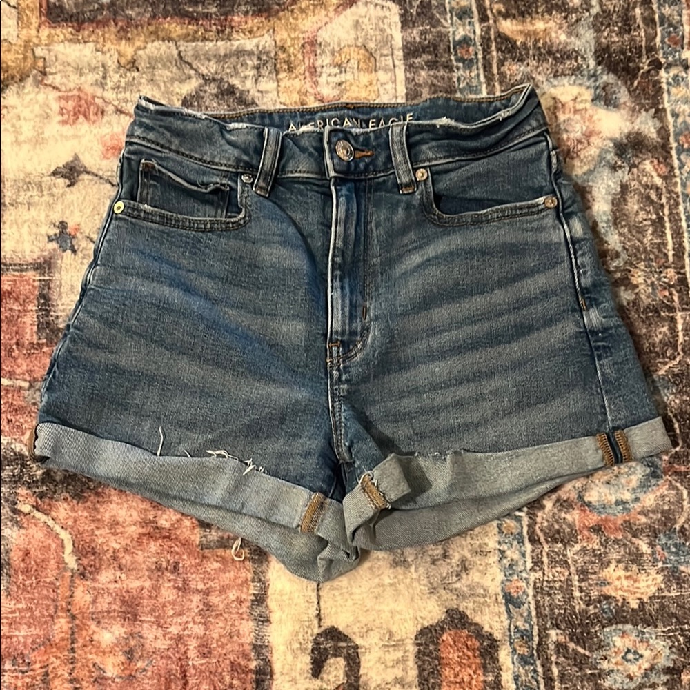 American Eagle Outfitters Blue Jean Shorts High-Waisted